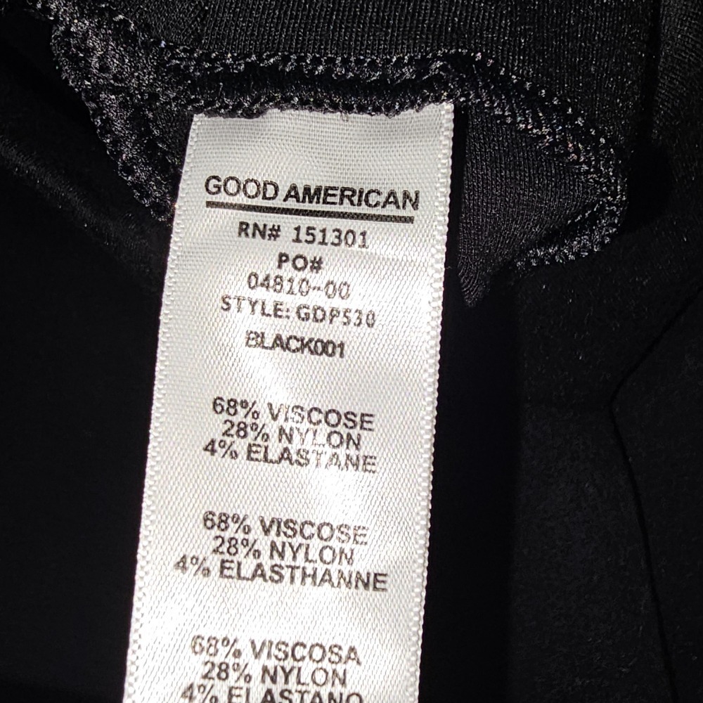 Good American Womens Black Ponte Boss‎ Pants 4 - Picture 5 of 5